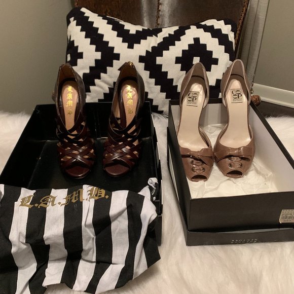 L.A.M.B by Gwen Stefani Tammy Heel Sandals 6.5 - Picture 3 of 4